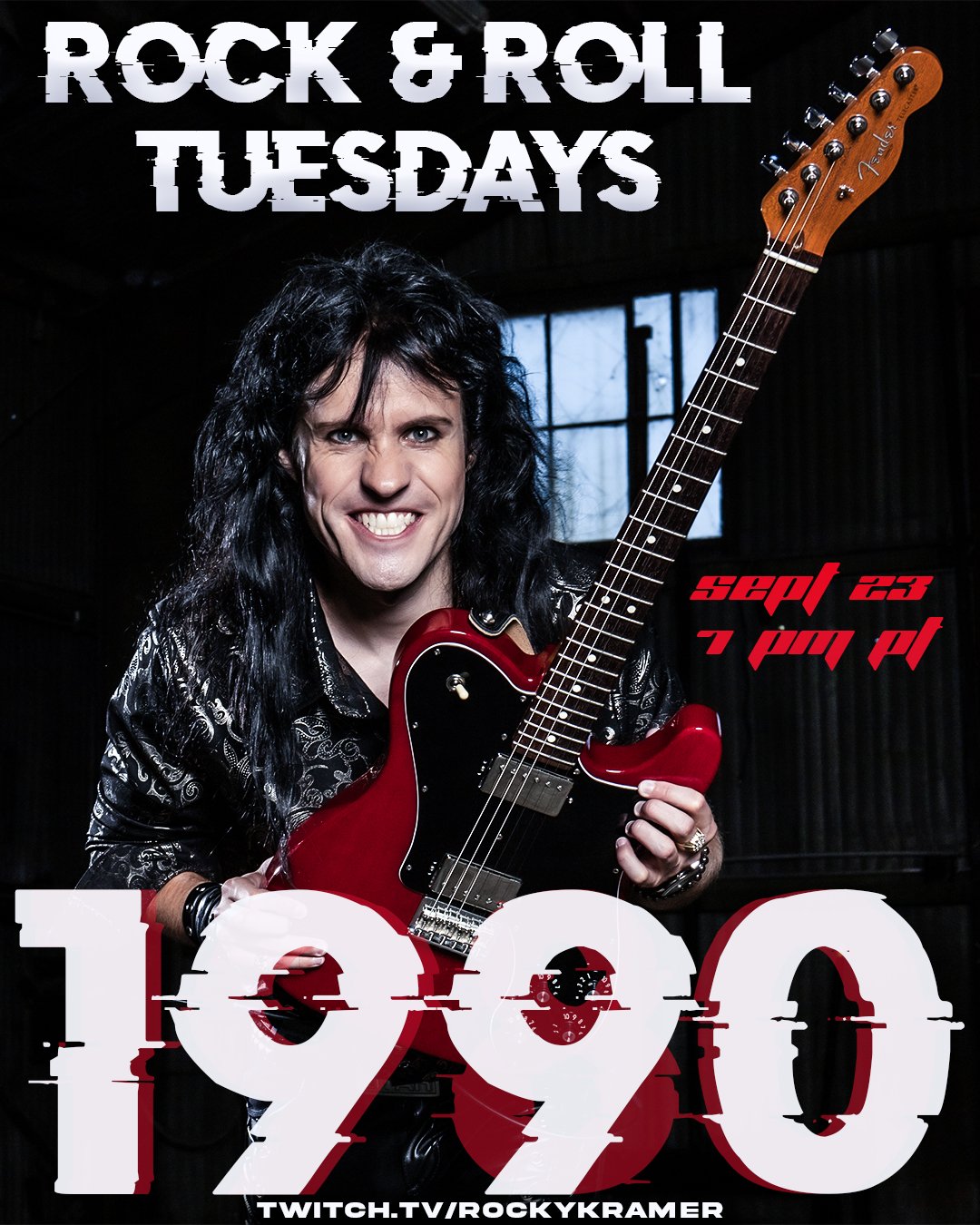 Rocky Kramer’s Rock & Roll Tuesdays Presents “1990” On Tuesday, September 23rd, 2025 7 PM PT on Twitch